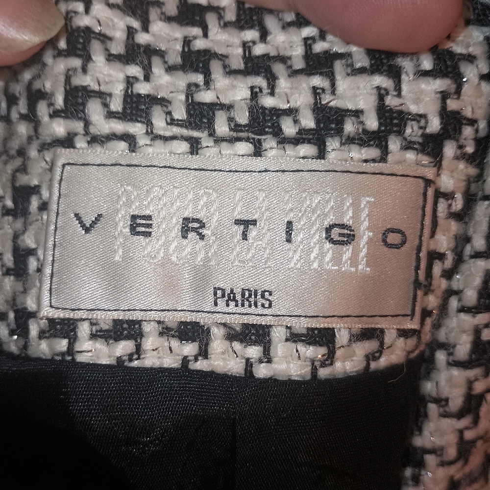 Vertigo Paris Houndstooth Pattern Jacket Blazer W… - image 3